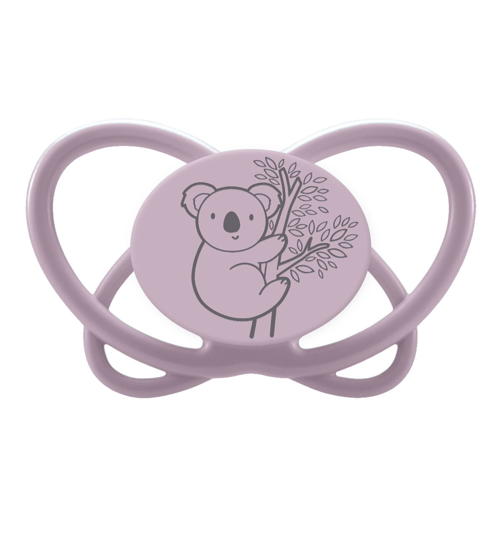 NIP Соска пустышка, силикон, коала/носорог, размер 2 "Butterfly" (5-18 мес)