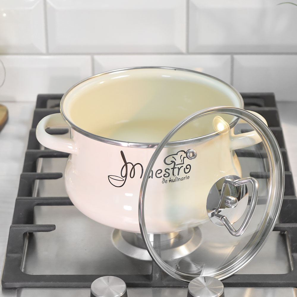 Набор кастрюль "Маэстро" №13 слоновая кость