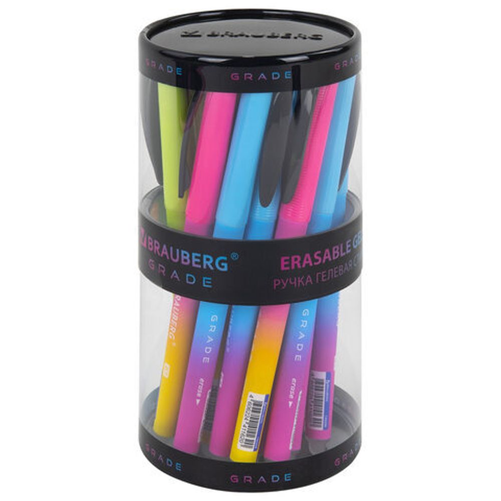 Ручка стираемая гелевая BRAUBERG "Grade", СИНЯЯ, soft-touch, узел 0,7 мм, линия письма 0,5 мм, 144208
