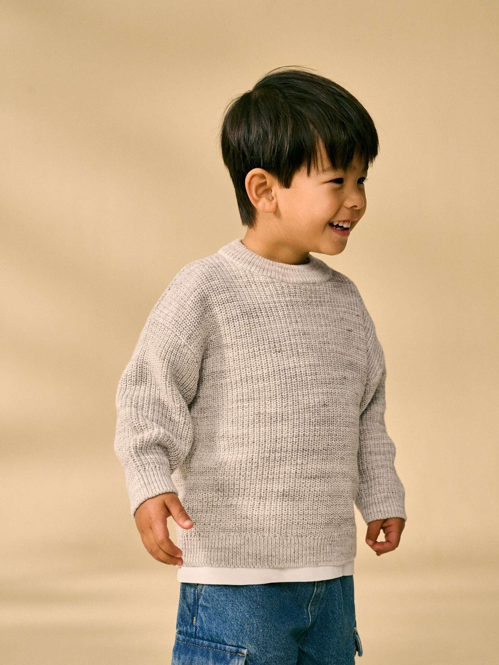 Джемпер для мальчика Next 430-658, Светло-серый