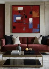 Постер Vinic 100х100 см, бордовый