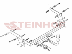 Фаркоп Steinhof D-082 для Renault Sandero 2014-, Dacia Sandero 2013-2021(паспорт и сертификат в комплекте)(без электрики)