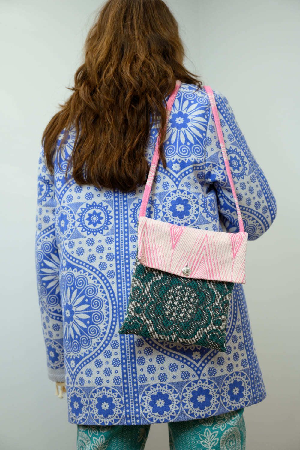 Сумка Soeurs Green Flowers One Pocket розово-зеленая