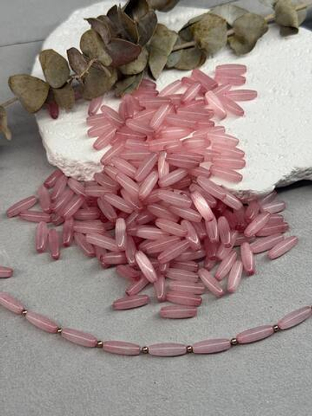 Стеклянные бусины «Кошачий глаз» 12*4 мм, 100 штук, Сухое вино