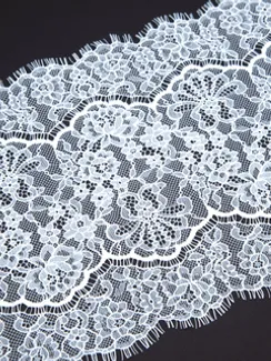 01-61 Кружево шантильи 23 см, светло-голубой