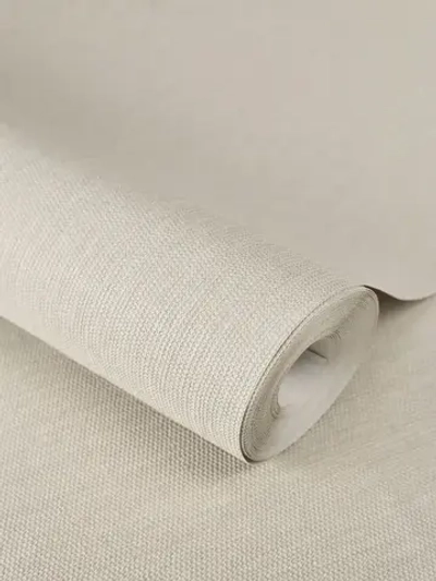 Обои без стыков лен СЕРЫЙ МОККО.28 флизелиновые метровые в зал, гостиную, детскую, кухню 1.06 м на 10.05 м прокрашенные в массе