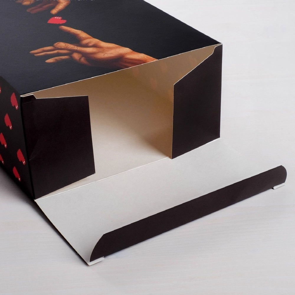 Складная коробка Love - 16 х 23 см. (Цвет: черный)