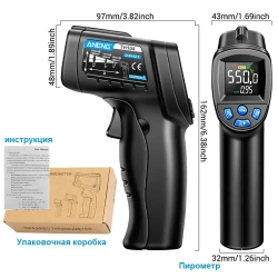 Инфракрасный бесконтактный пирометр, ANENG TH104, промышленный термометр, кухонный термометр