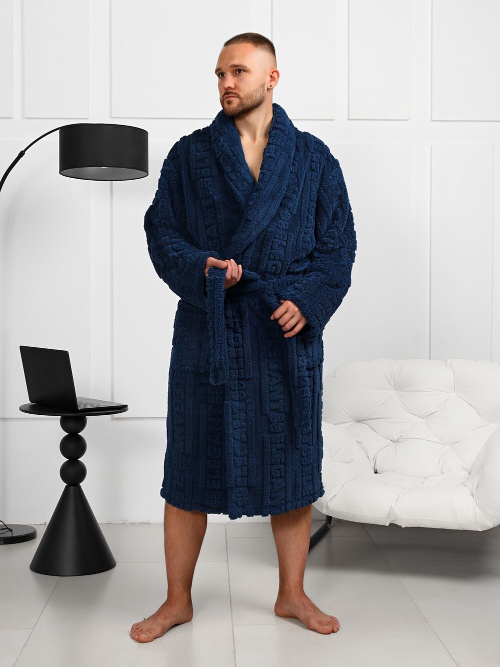Халат мужской Идеал-3 Виотекс СИНИЙ
