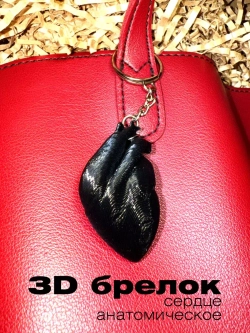 3D сердце анатомическое черное