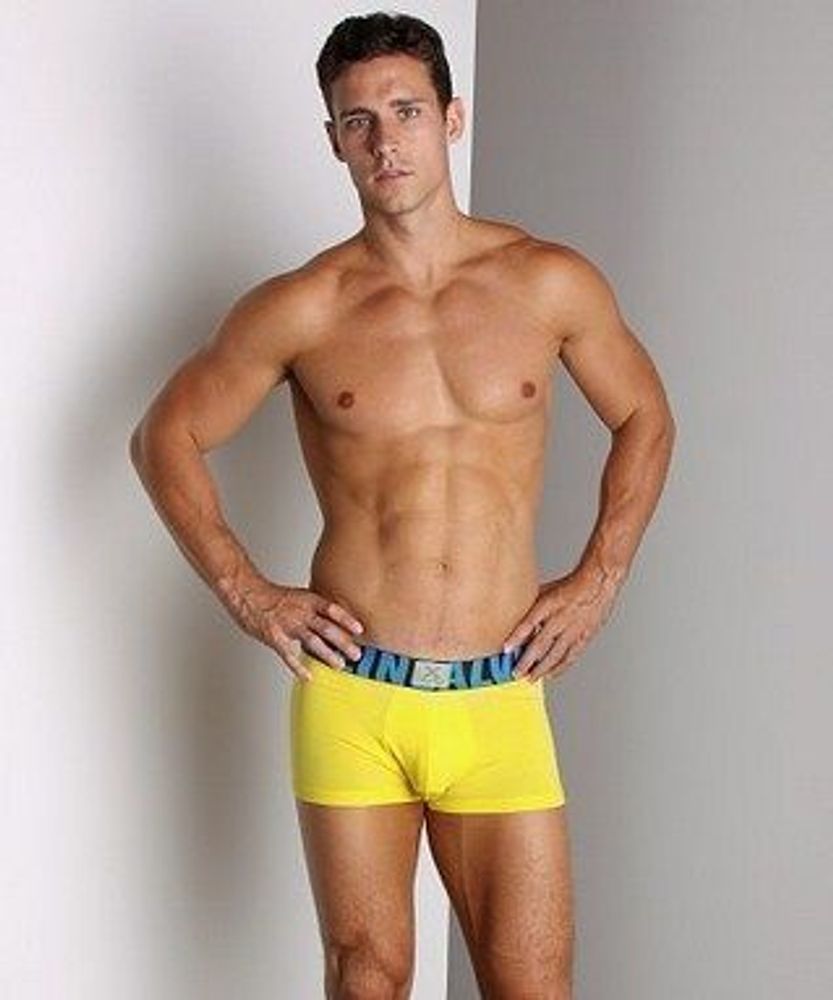 Мужские трусы боксеры желтые Calvin Klein X Word Trunk Star