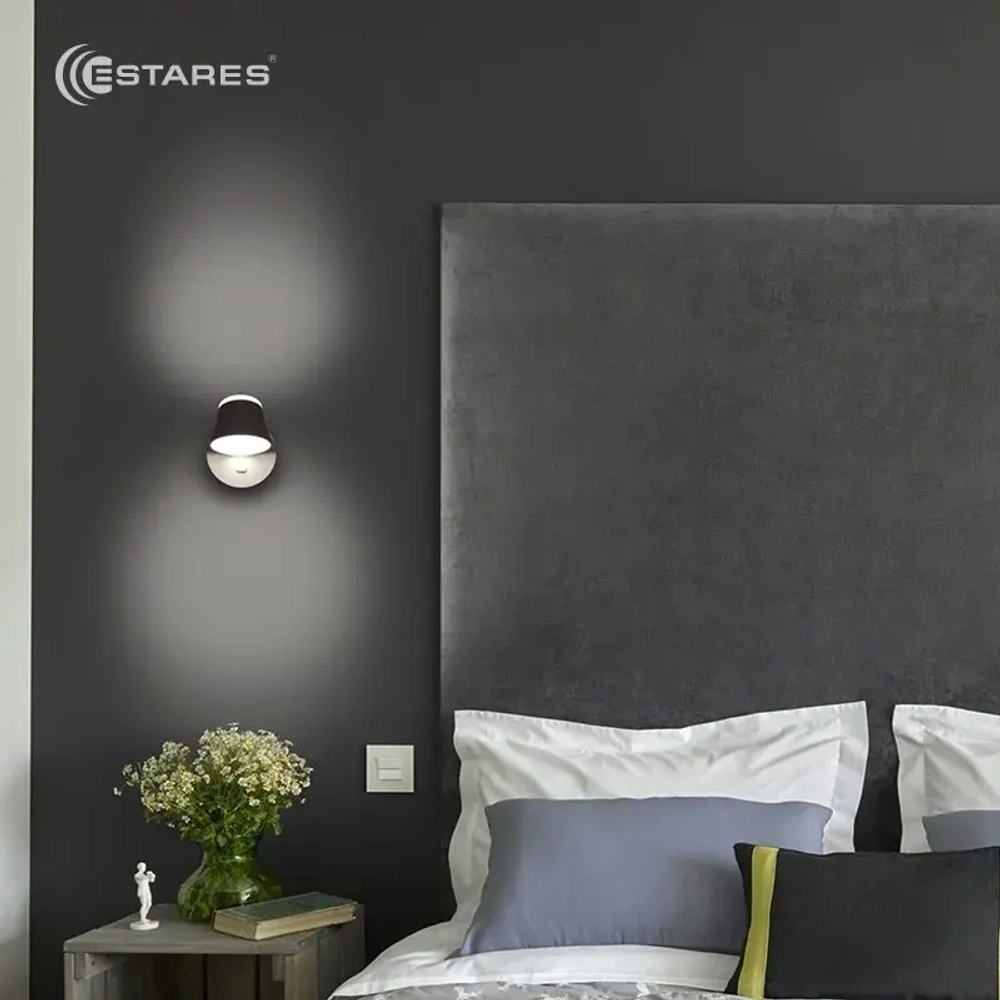 Светодиодный светильник, бра  ABAZUR 12W R-130-WHITE/WHITE-220-IP40