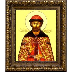 Димитрий Донской, благоверный великий князь Московский. Икона на холсте.