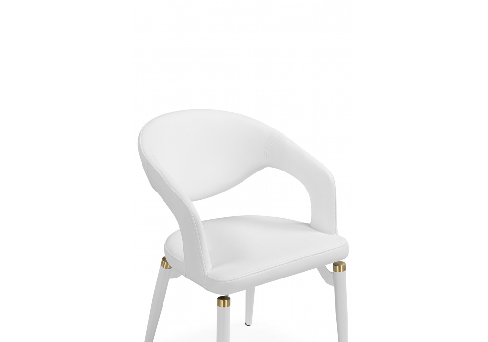 Стул на металлокаркасе Woodville Palma white, white and gold