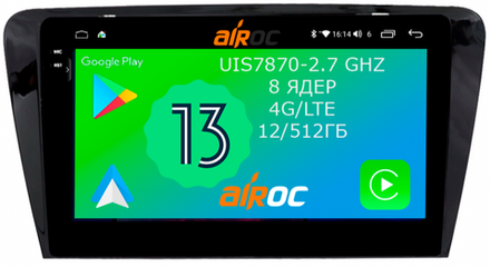 Магнитола для Skoda Octavia A7 2013-2020 - Airoc 2K AU-3201 на Android 13, TS20, 12/512Гб, SIM-слот