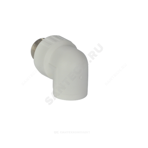 Угольник PP-R комбинированный под ключ белый Дн 40х1 1/4" НР RTP (РосТурПласт) 31115