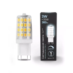 Лампа Gauss LED 3W G9 AC185-265V 300 lm 4100K керамика диммир. 107309203