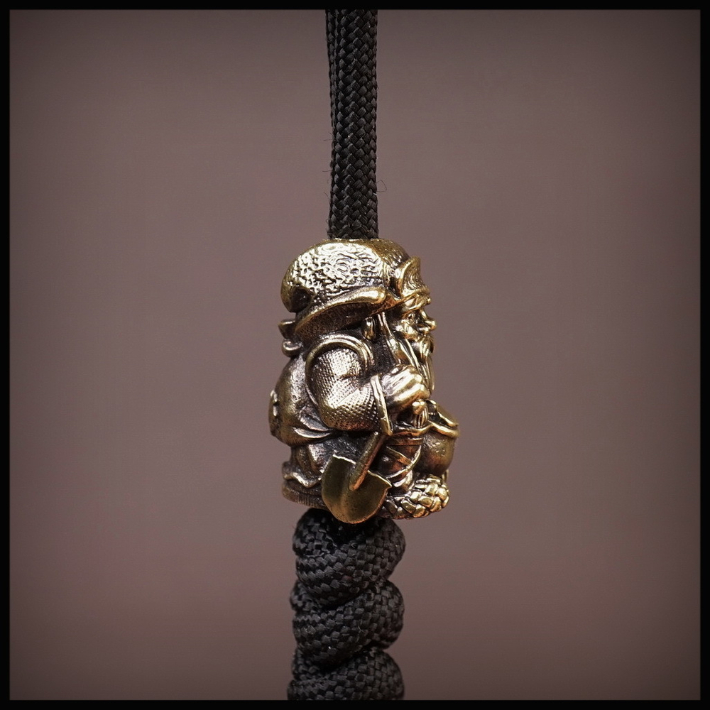 Темлячная бусина "Дед Хабар" для ножей , латунь