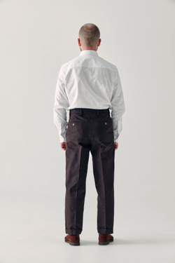 Брюки из твила тёмно-коричневые