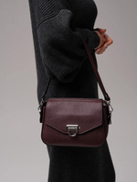 Сумка кожаная кросс-боди Azaro 3684 зимняя вишня