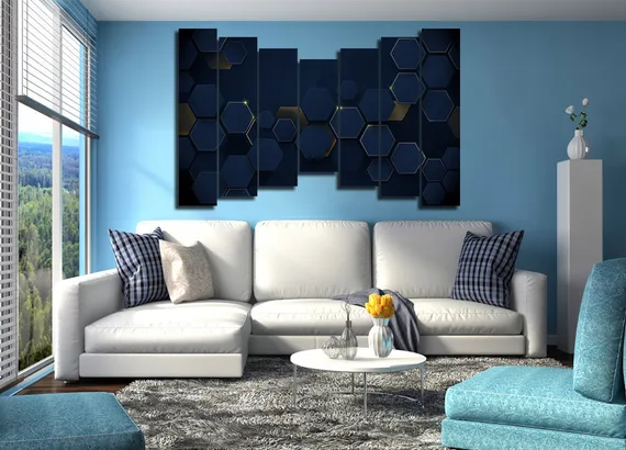 Модульная картина "Абстрактные соты"