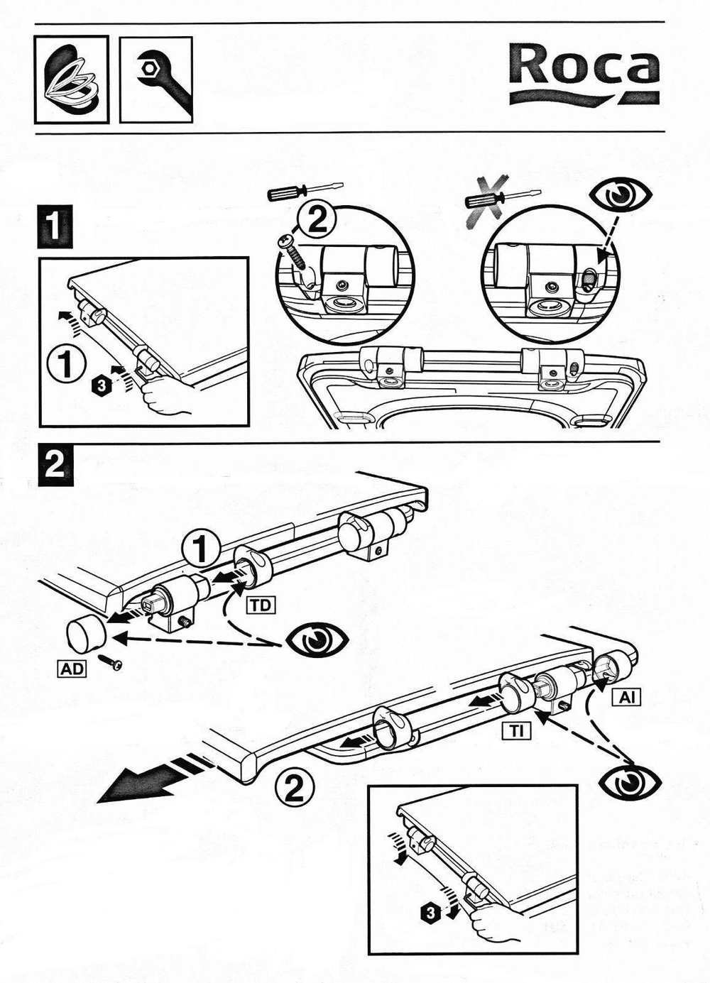 Комплект петель микролифта для сидений Roca AI0001100R