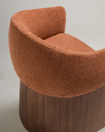Стул Bosca из терракотовой синели и шпона ореха