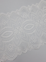 Кружево эластичное белое КС145 (22 см)