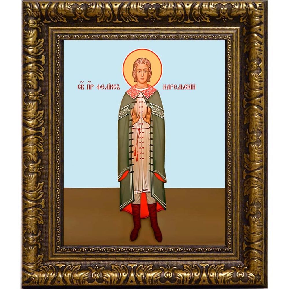 Феликс Карельский преподобный. Икона на холсте.