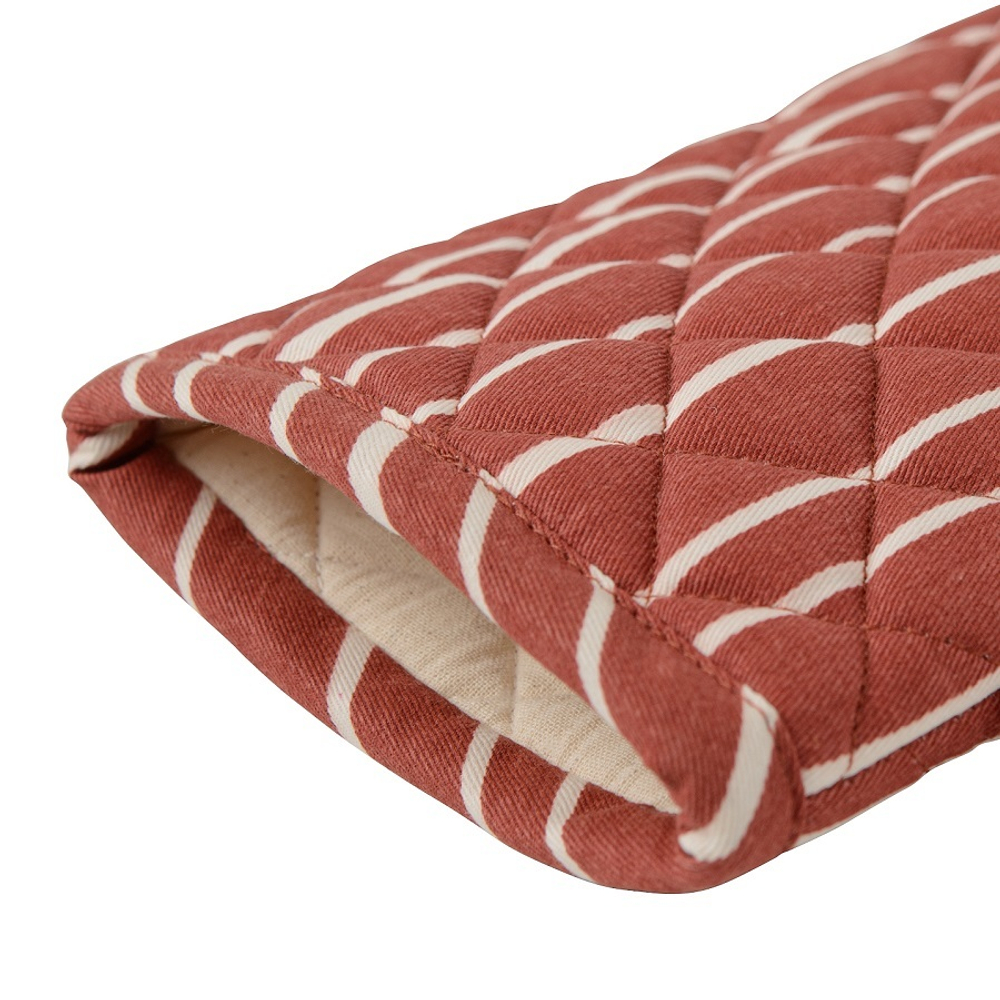 Прихватка-варежка 17.5х33 Tkano Prairie Полоски терракотовая