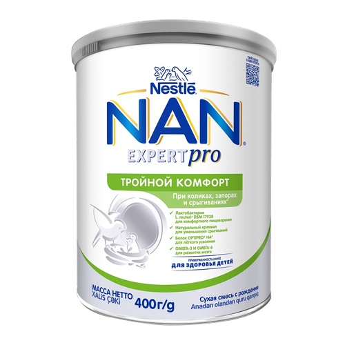 Nan ExpertPro Тройной Комфорт Сухая Смесь с Рождения 400гр