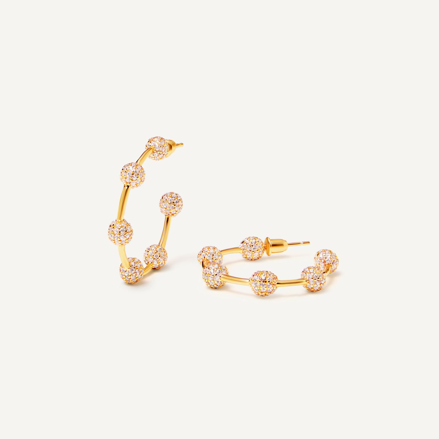 Серьги Big Orbital Ring Earrings - Pink Gold