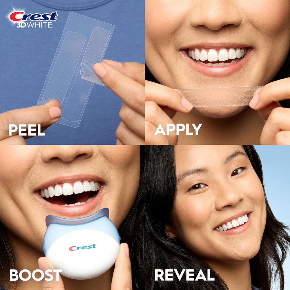 Crest 3D Whitestrips Professional Effects Light — Отбеливающие полоски для зубов: до 12 тонов за 20 дней