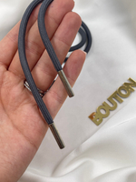 Шнур круглый тёмно-зелёный с графитовым подтоном 1,3 м