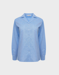 Рубашка с английским воротником со льном