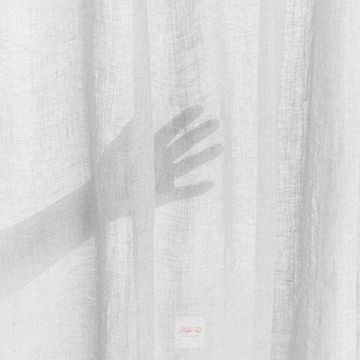 Легкие шторы под лён Селинен (Белый)