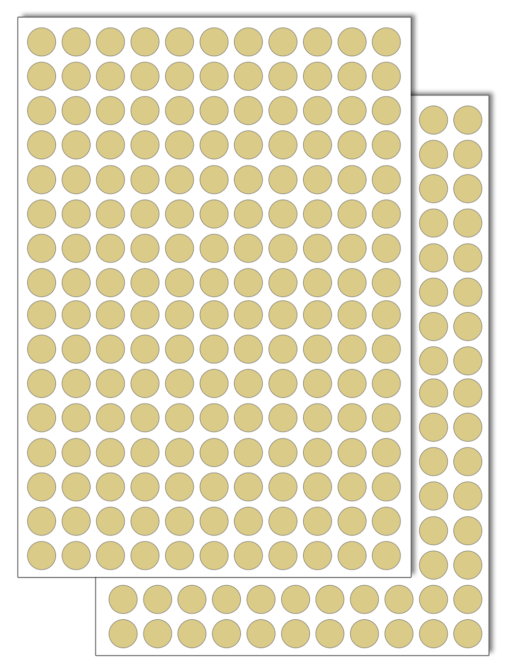 Бежевые виниловые наклейки для маркировки Policomprint М10, 10 мм.