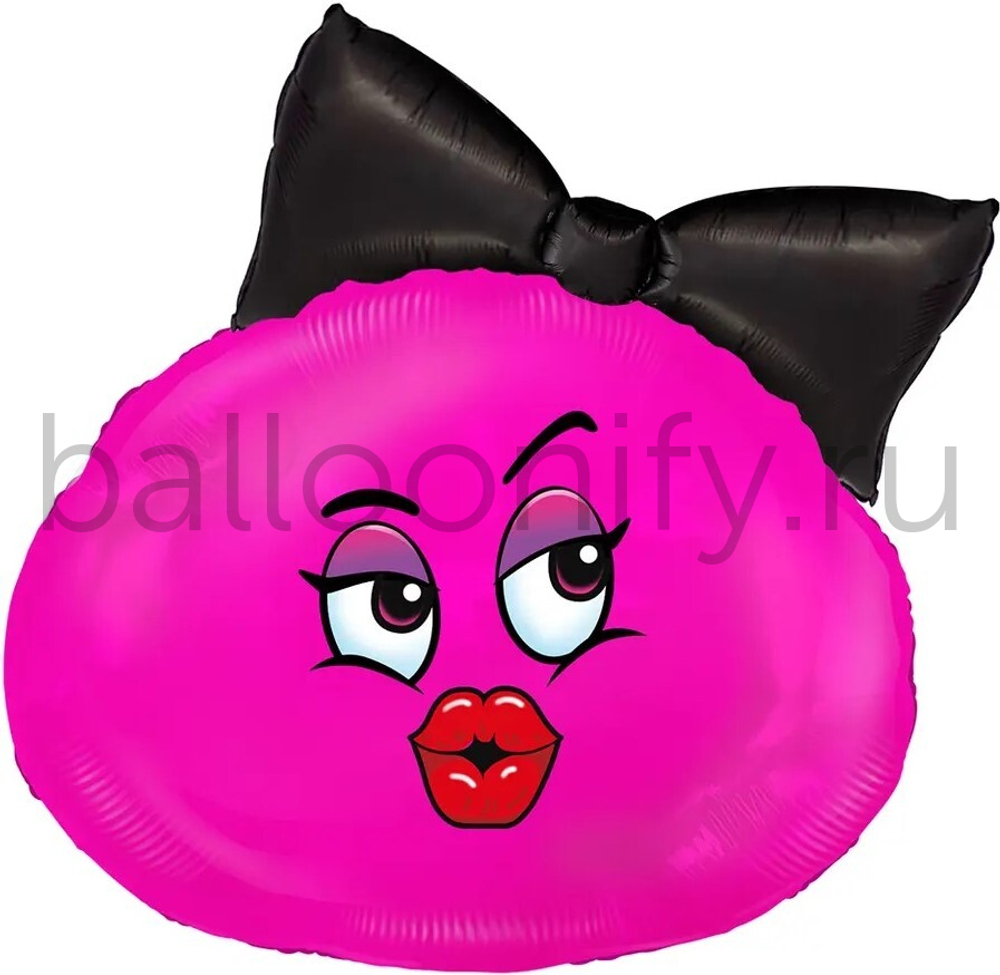 Шар (23''/58 см) Фигура, Мадам с бантом, 1 шт.