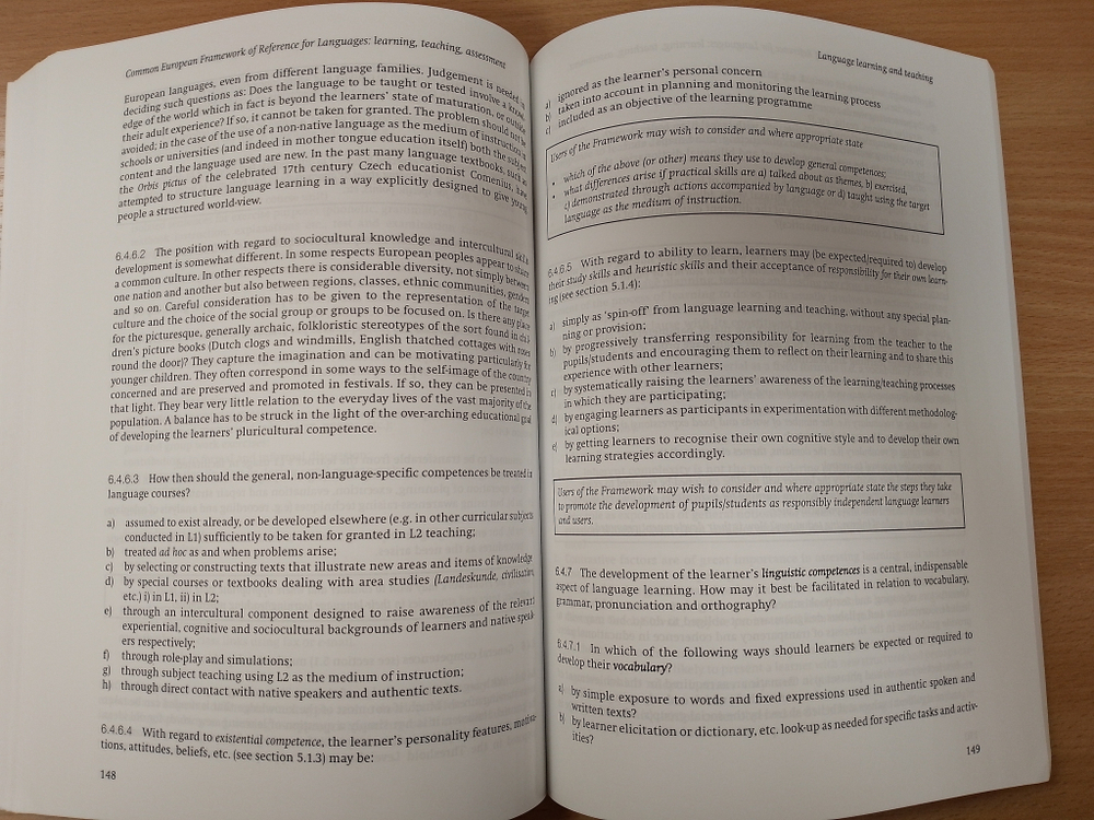 Common European Framework of Reference for Languages: Learning, Teaching, Assessment 1st Edition