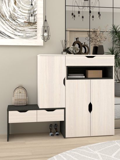 анкор белый / дуб интра