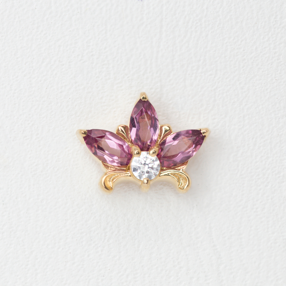 Royal Lily tops with Semi-Precious stones