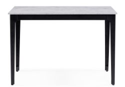 Деревянный стол Айленд 110(155)х68х76 бетон светлый / черный