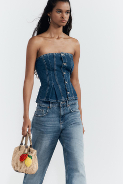 ZARA ПОДВЕСКА «ФРУКТЫ» С БИСЕРОМ, КРАСНЫЙ