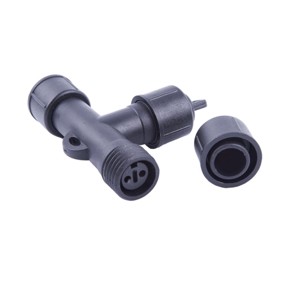 UTC-F90 Y3 BLACK Соединитель для гирлянд серии F90RPO. Т-образный. 1 вход-2 выхода. Черный. ТМ Uniel