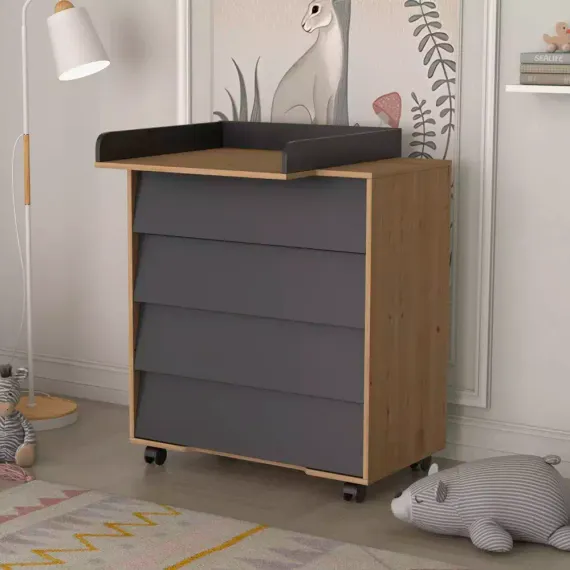 Комод Incanto Cambridge Графит/дуб