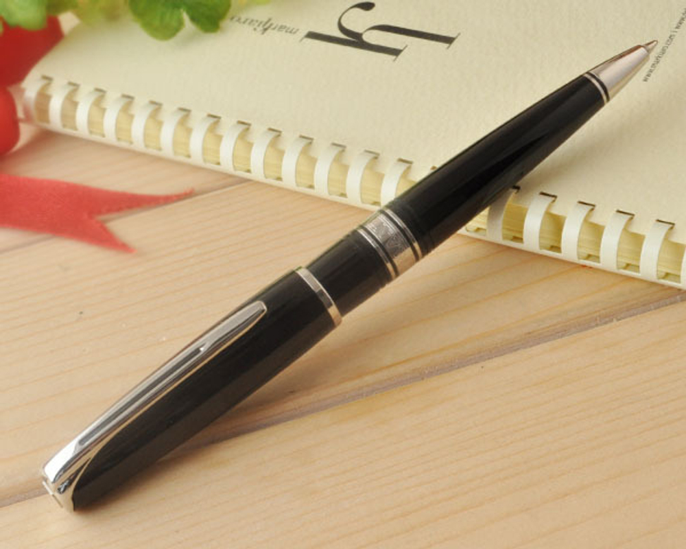 Шариковая ручка Waterman Charleston, цвет: Black/CT, стержень: Mblue