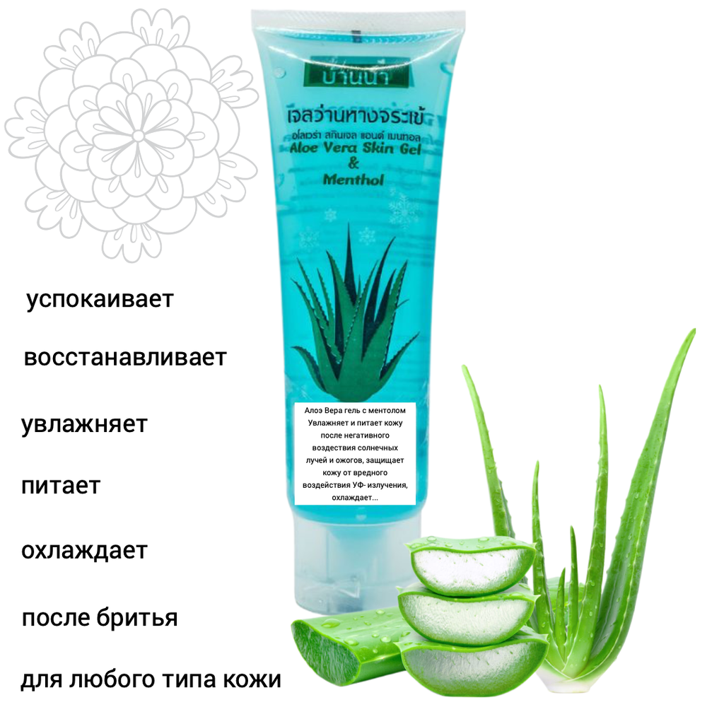 Гель для тела Banna Aloe Vera Skin Gel &amp; Menthol Алое Вера и Ментол 250 мл