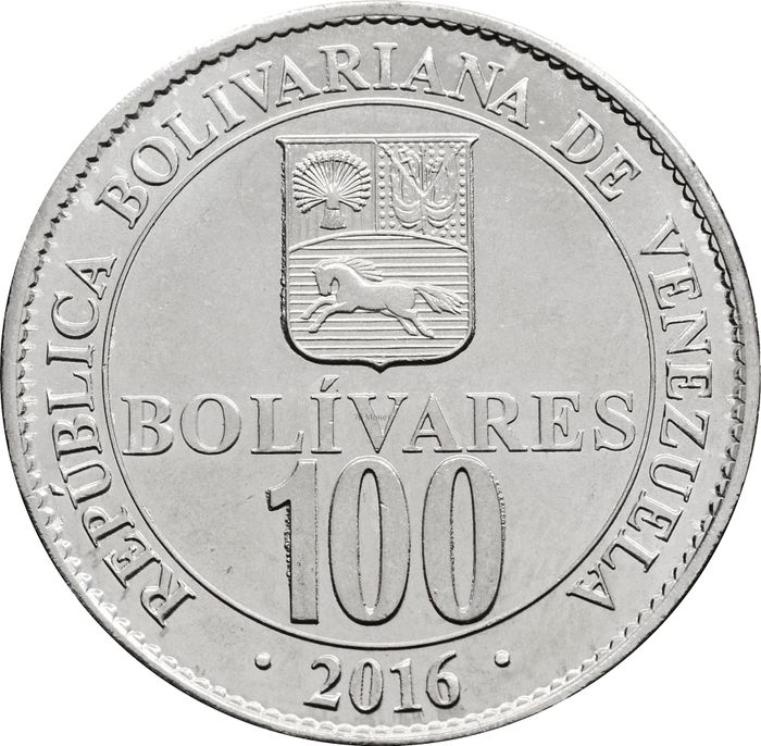 100 боливаров 2016 Венесуэла