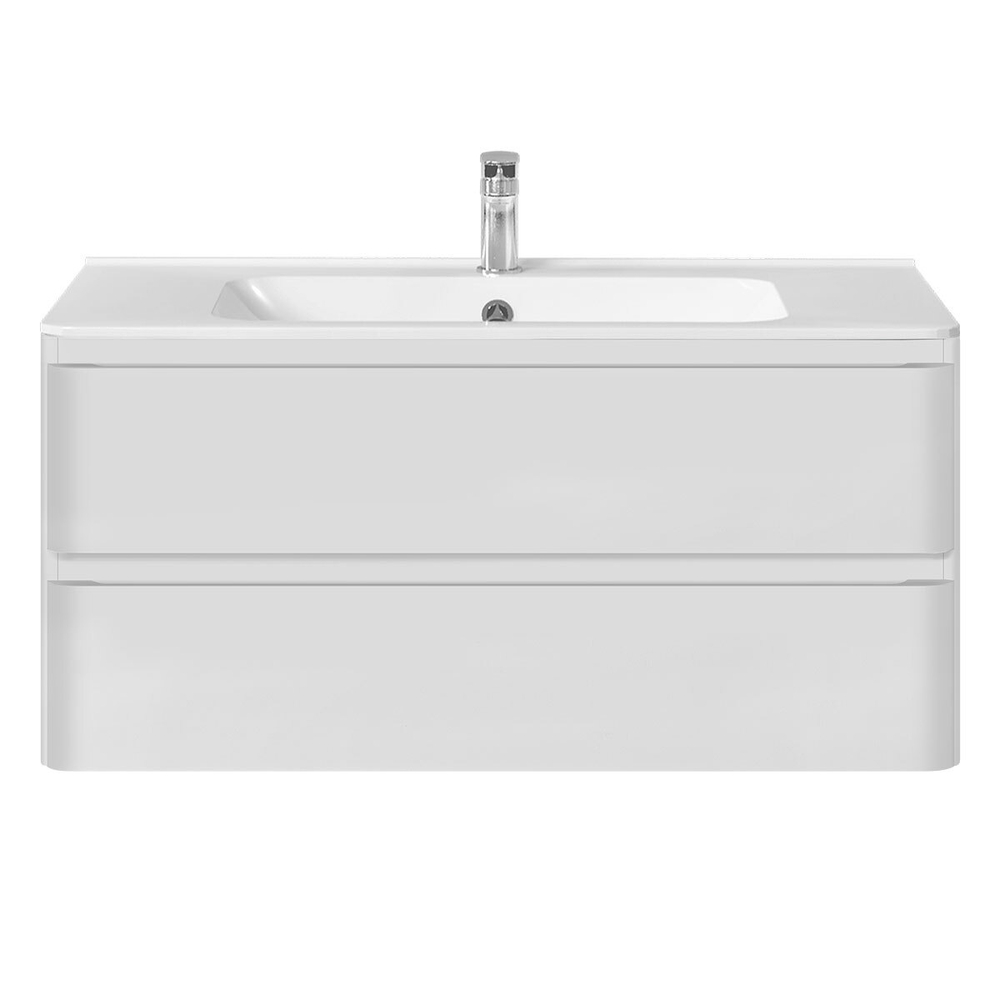 Тумба под раковину Vincea Vico 1000 подвесная, 2 выкатных ящика soft close, G.White