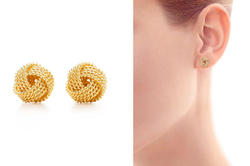Серьги из жёлтого золота 18k(750 проба)Tiffany, twist.